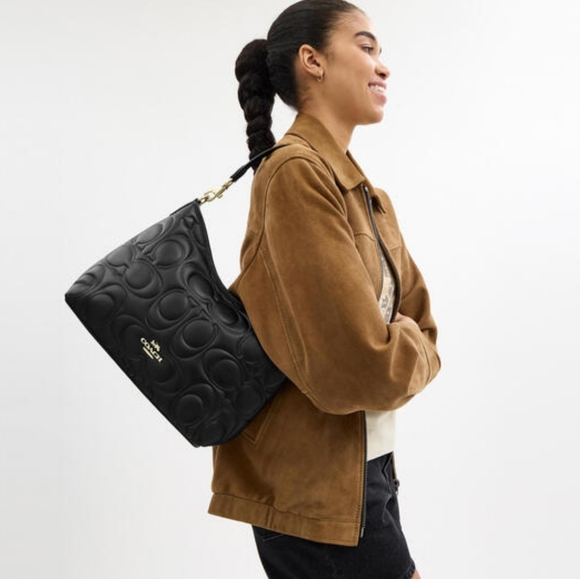 🖤🖤Coach Laurel Signature Leather Embossed Shoulder Bag - Picture 10 of 10